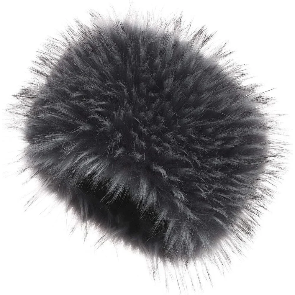Women Grey With Tips Warm Winter Hat Faux Fur Russian Cossack Style